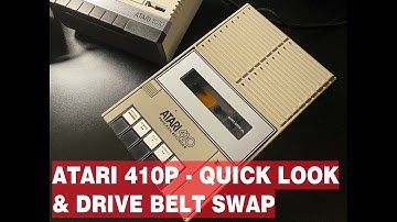 Atari 410P - Quick look at this rare model. and a drive belt swap!