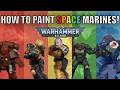 Space Marine Painting Tutorial - 5 Schemes