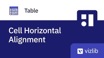 Vizlib Table - Cell Horizontal Alignment