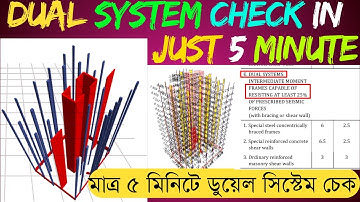 Dual System check in ETABS || Dual System Check in just 5 minutes ||