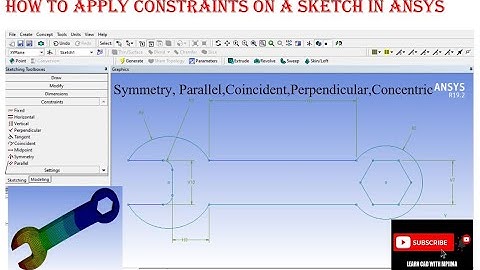 ANSYS FOR BEGINNERS TUTORIAL 2C: How to apply constraints Symmetry, Coincident, Concentric, parallel