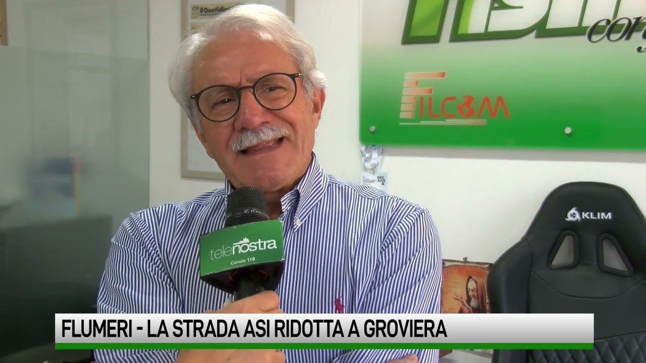 Flumeri. La strada della zona industriale ridotta a groviera