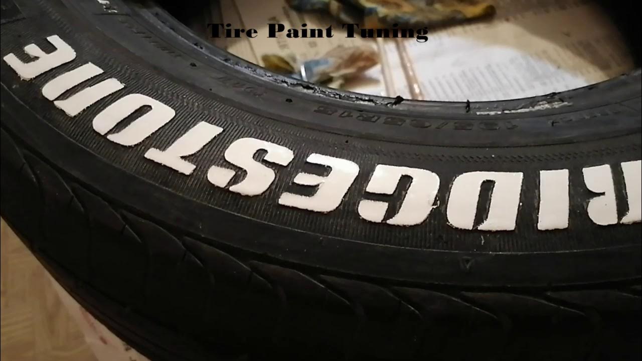 Tire Paint. Краска для шин. Красим Бриджстоун часть 2. Через 5 часов ...