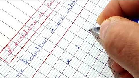 Écrire les lettres en cursive sur une hauteur d