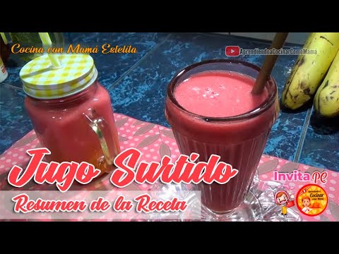 Refréscate con un JUGO SURTIDO | De Pura Fruta - YouTube