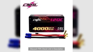 CNHL Lipo Battery 2S 7.6V 4000mAh 120C HV Shorty Hard Case With EC3 Plug For RC Car Airplane Truck B
