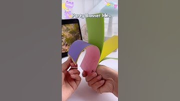 Party Banner Idea 🎉🥳#shorts #art #diy #muktaartandcraft #youtubeshortsindia