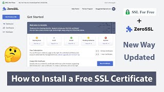 Updated How To Install A Free Ssl Certificate From Ssl For Free Powered By Zerossl 2020