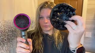 Ionic Hair Dryer Larmhoi 1800W Professional Negative Ions Hair Blow Dryer Review, Blow Dryer Demo