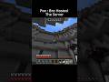 Bro Hosted the Server...|#shorts #minecraft #viral #trending #trend #lol #haker