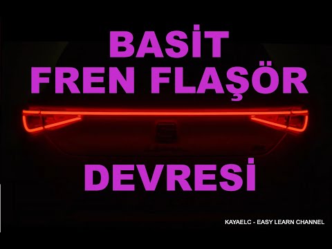 OTOMOBİL İÇİN BASİT RÖLELİ FREN FLAŞÖR ( STROBE ) DEVRESİ NASIL YAPILIR? YANIP SÖNEN LED DEVRESİ?