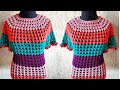 Blusa Em Crochê Pipoca | Crochetaria Oficial