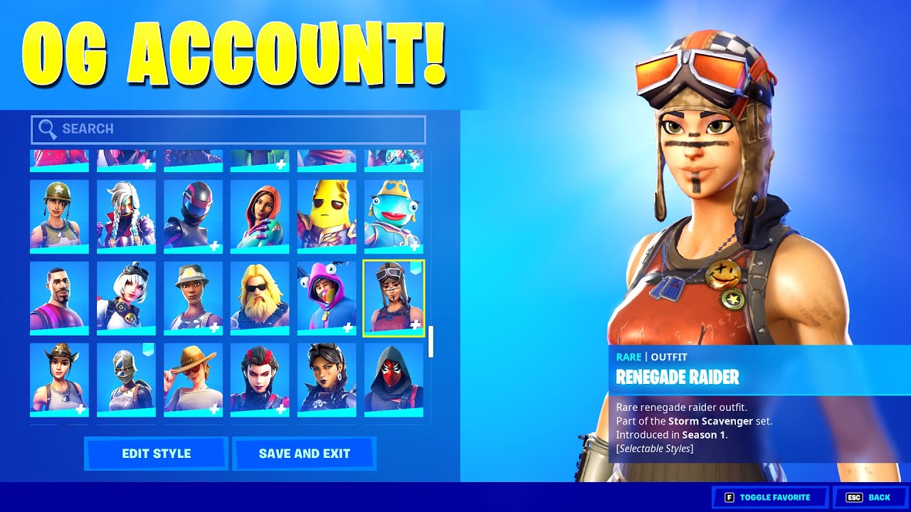 A Renegade Raider Fortnite Account! -