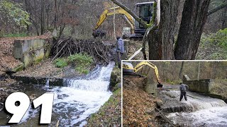 Beavers Showed What They Are Capable Of  Beaver Dam Removal With An Excavator No.91