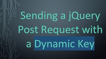 Sending a jQuery Post Request with a Dynamic Key