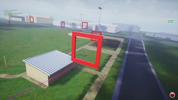 AirSim Drone Racing - Infinite Imitation Learning Data Generator - red gates - per gate traj -  viz