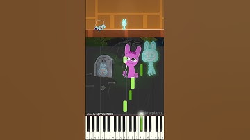 Geometry Dash Pinki and Labubu impassable level 😱 #labubu #sprunki | piano tutorial