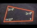 Using the interior angle sum theorem to find x of a quadrilateral