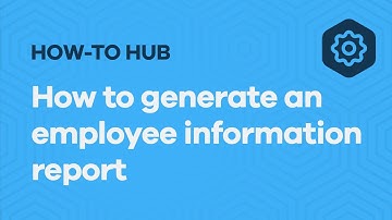 How to generate an employee information report