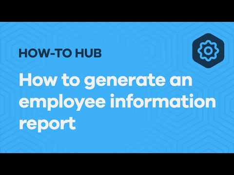 How to generate an employee information report