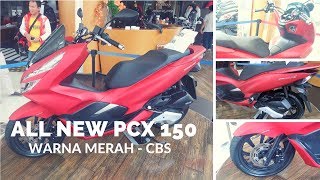 All New Honda PCX 2018, warna merah dop menggoda