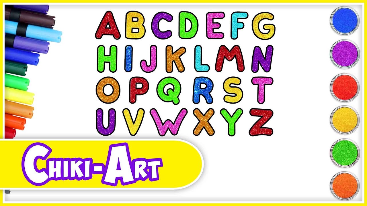 Learn How To Draw & Color Alphabets | Easy Art For Kids | Chiki Art ...
