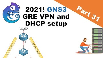How to setup a DHCP server with a VPN GRE tunnel? | labeveryday part 31 using GNS3 (2021