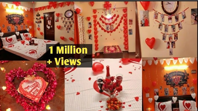 Wedding Anniversary Decoration Ideas at Home | Romantic Room Decor ...