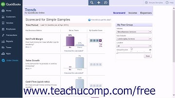 QuickBooks Online Plus 2015 Tutorial Trends/Scorecard Intuit Training
