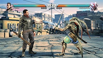 Negan the Walking Dead vs Yoshimitsu (Hardest AI) - Tekken 7 Arcade