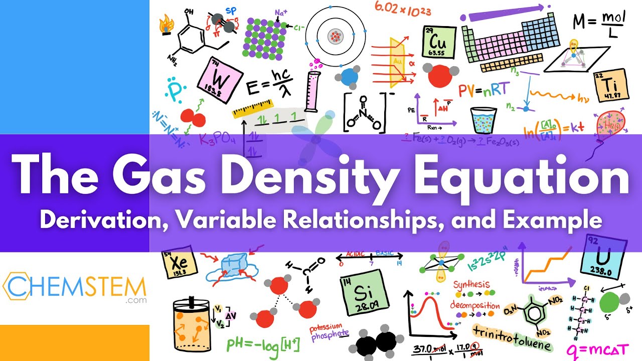 Gas Density: How to Derive, Understand, and Use the Equation - YouTube
