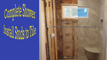 Complete Shower Install Studs to Tile.