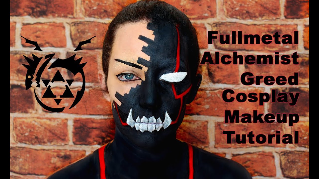 Greed Full Metal Alchemist Face Paint Cosplay Tutorial YouTube