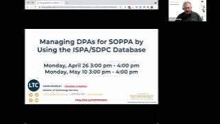 Managing DPAs for SOPPA by using the ISPA Database April 26, 2021