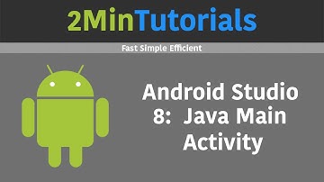 Android Studio Tutorials In 2 Minutes - 8 - Java Main Activity
