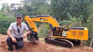 excavator scale 1/8, caterpillar 390f | rc action homemade