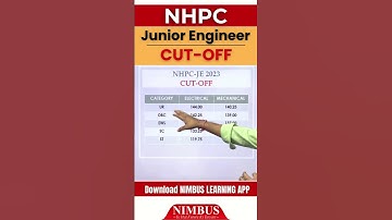 NHPC JE Previous Year Cut Off | NHPC JE 2023 Cut Off 🔥 NHPC JE Category Wise Cut Off Analysis