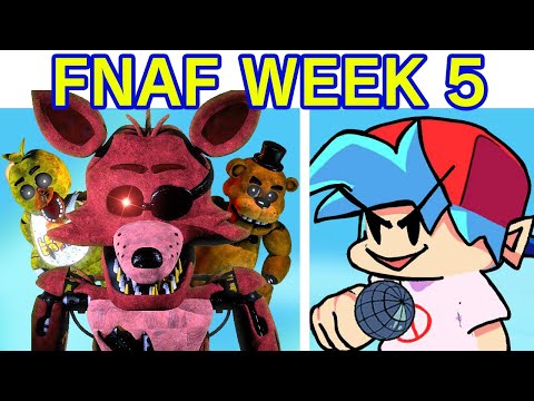 Friday Night Funkin' VS Five Nights at Freddy's FULL WEEK 1-5 (Chica, Foxy,  Bonnie) (FNF Mod/FNaF 1) 