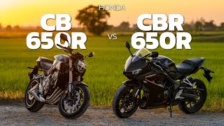 เปรียบเทียบ CB650R vs CBR650R 2024