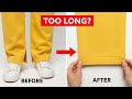 Pants Too Long? Fix Them at Home in Minutes ✂️👖 No Tailor Needed!