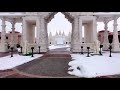 Baps swaminarayan temple  chicago looks more beautiful with snow