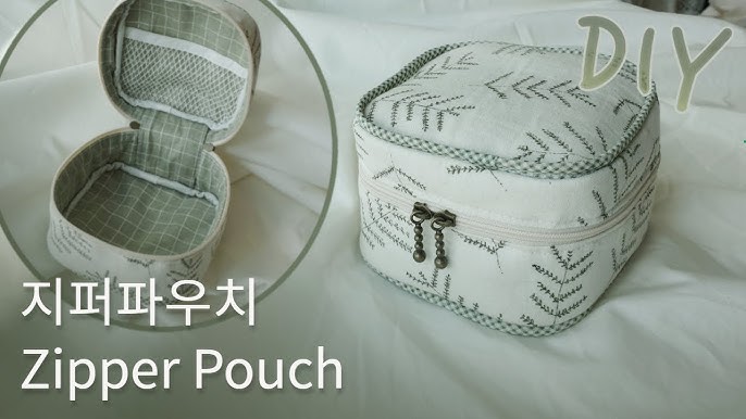 DIY Cosmetic Zipper Pouch  Cube Makeup Bag Tutorial [sewingtimes] 