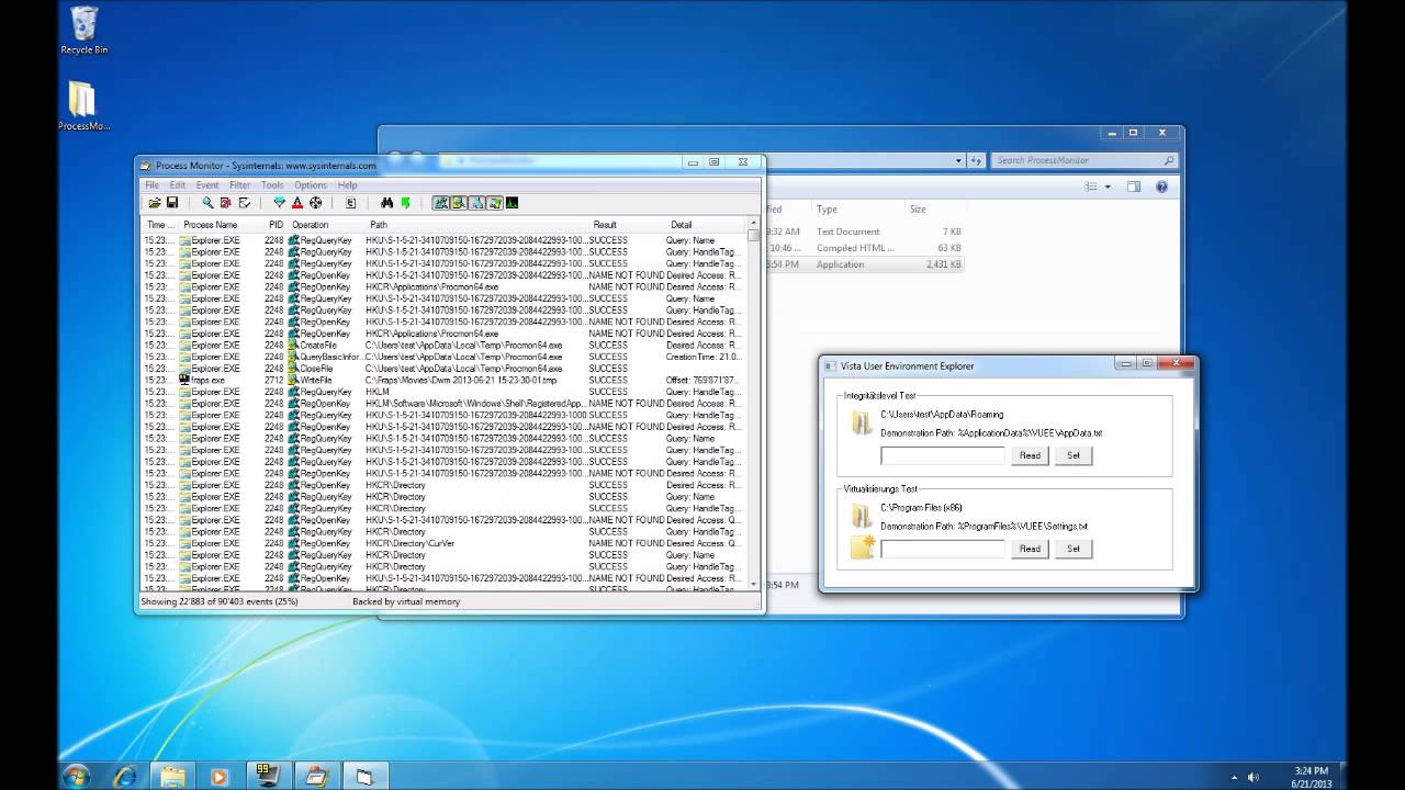 using procmon using procmon
