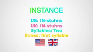 How to Pronounce Instance | Instance Correct Pronunciation