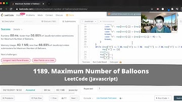 How to Solve " 1189 Maximum Number of Balloons" on LeetCode?