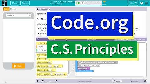 Code.org Lesson 7.2 Loops Practice | Tutorial with Answers | Unit 6 C.S. Principles