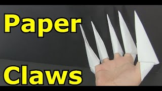 HOW TO MAKE FINGER PAPER CLAWS #origami