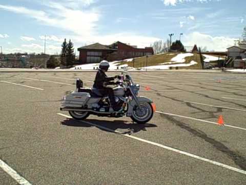 Pam does the cones on her new Harley Road King 3/2...