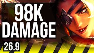SAMIRA &amp; Thresh vs CAITLYN &amp; Seraphine (ADC) | 98K damage, Good KDA: 24/3/9 | NA Master | 26.9