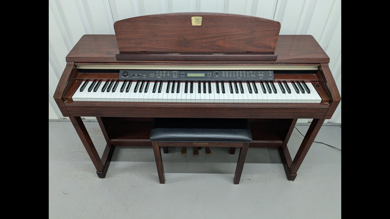 Yamaha Clavinova CLP-150 digital piano and stool in mahogany 